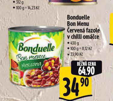 BONDUELLE BON MENU ERVEN FAZOLE