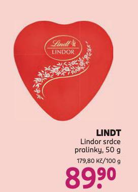 LINDT SRDCE PRALINKY