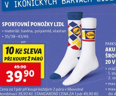 SPORTOVN PONOKY LIDL