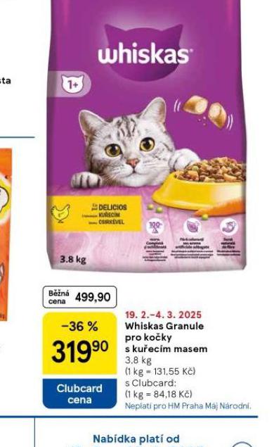 WHISKAS GRANULE PRO KOKY