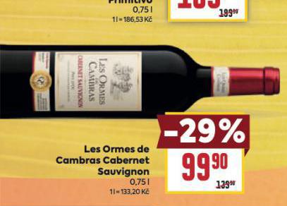 LES ORMES DE CAMBRAS CABERNET SAUVIGNON