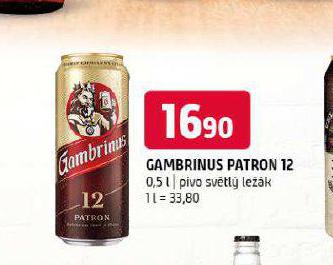 PIVO GAMBRINUS PATRON 12