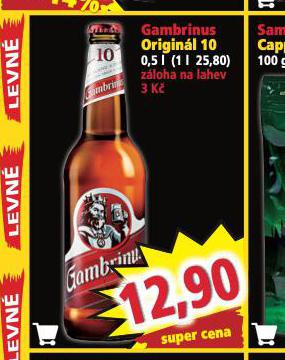 PIVO GAMBRINUS ORIGINL 10