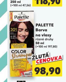 PALETTE BARVA NA VLASY