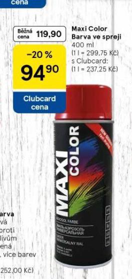 MAXI COLOR BARVA VE SPREJI