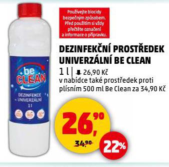 DEZINFEKN PROSTEDEK UNIVERZLN BE CLEAN