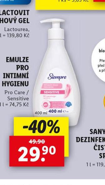 EMULZE PRO INTIMN HYGIENU