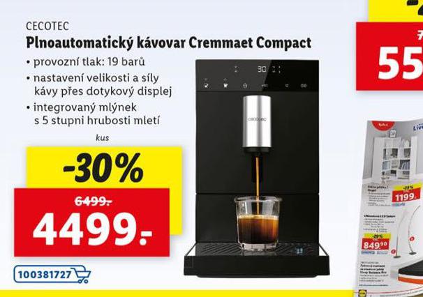 PLNOAUTOMATICK KVOVAR CREMMAET COMPACT