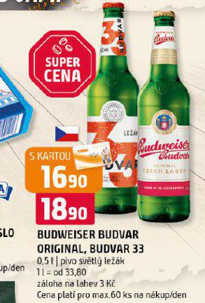 PIVO BUDWEISER BUDVAR