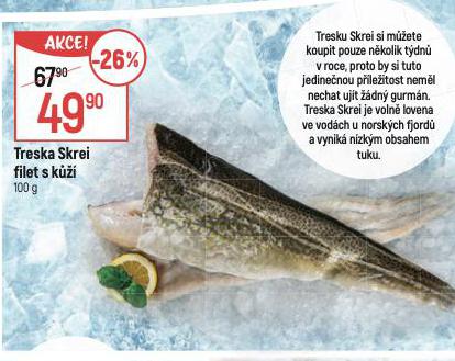 TRESKA SKREI FILET S Kَ