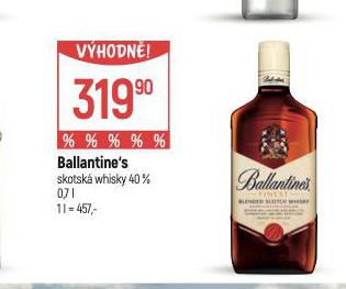 BALLANTINE'S SKOTSK WHISKY