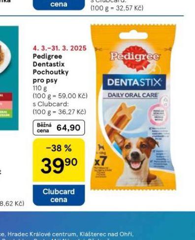 PEDIGREE DENTLN POCHOUTKY PRO PSY