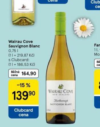 WAIRAU COVE SAUVIGNON BLANC