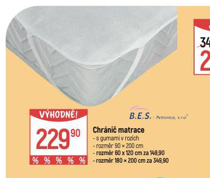 CHRNI MATRACE 60 x 20 CM