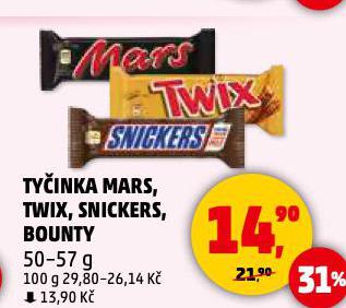 TYINKA MARS, TWIX, SNICKERS, BOUNTY