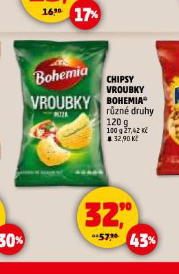 CHIPSY VROUBKY BOHEMIA