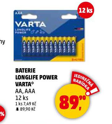 VARTA BATERIE LONGLIFE POWER