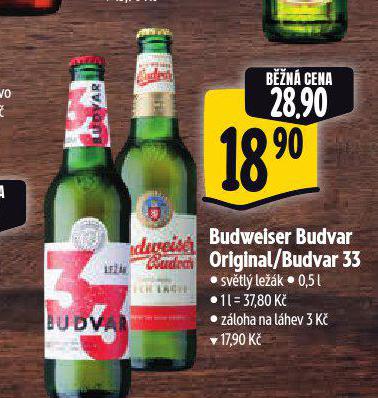 PIVO BUDWEISER BUDVAR