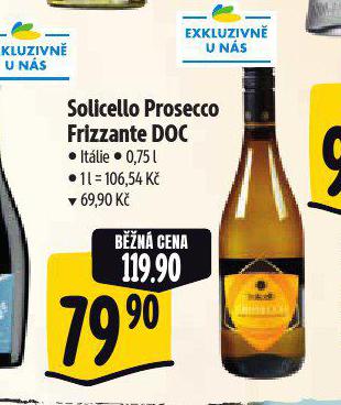 SOLICELLO PROSECCO FRIZZANTE DOC