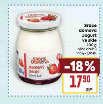SRDCE DOMOVA JOGURT VE SKLE