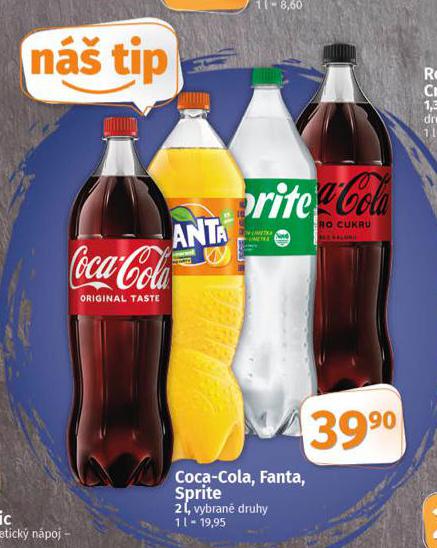 COCA COLA, FANTA, SPRITE