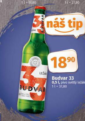 PIVO BUDVAR 33