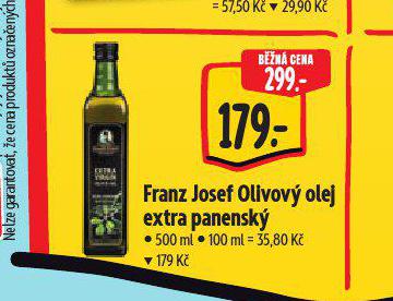 FRANZ JOSEF OLIVOV OLEJ EXTRA PANENSK