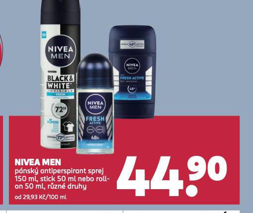 NIVEA MEN ANTIPERSPIRANT, STICK, ROLL-ON