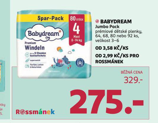 BABYDREAM JUMBO PACK PREMIOV PLENKY