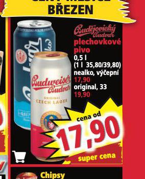 PIVO BUDWEISER BUDVAR NEALKO