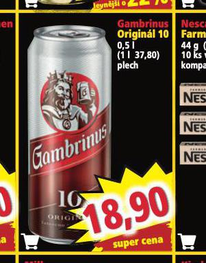 PIVO GAMBRINUS ORIGINL 10