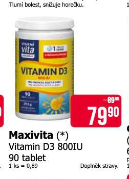 MAXIVITA VITAMIN D3 800IU