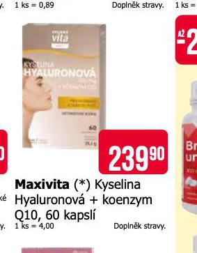 MAXIVITA KYSELINA HYALURONOV + KOENZYM Q10