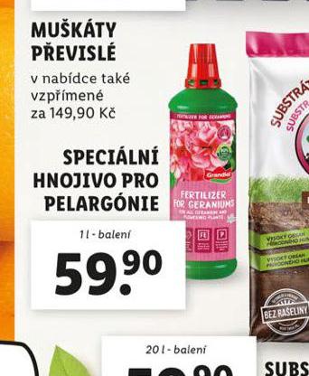 SPECILN HNOJIVO PRO PELARGONIE