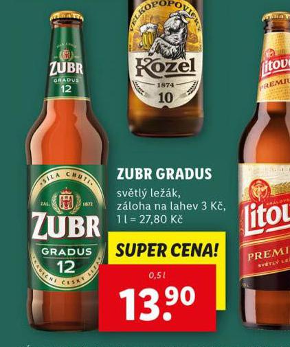 PIVO ZUBR GRADUS