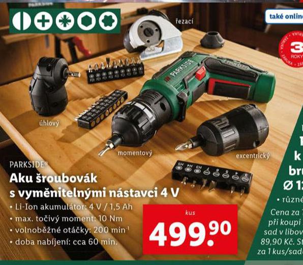 AKU ROUBOVK S VYMNITELNMI NSTAVCI 4 V