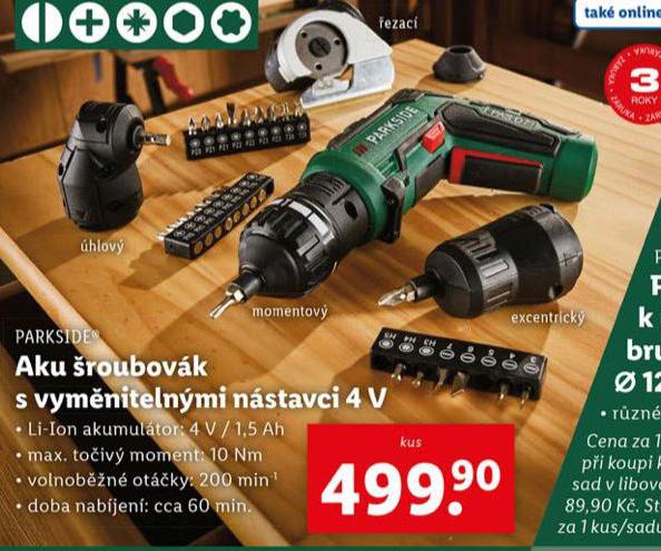 AKU ROUBOVK S VYMNITELNMI NSTAVCI 4 V