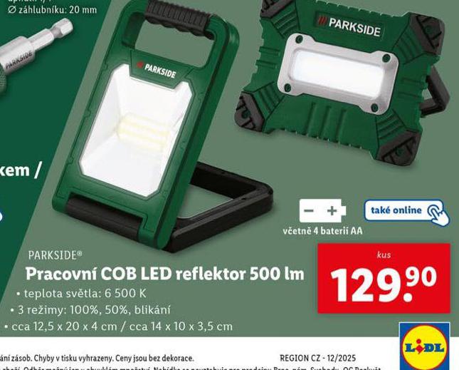 PRACOVN COB LED REFLEKTOR 500 LM