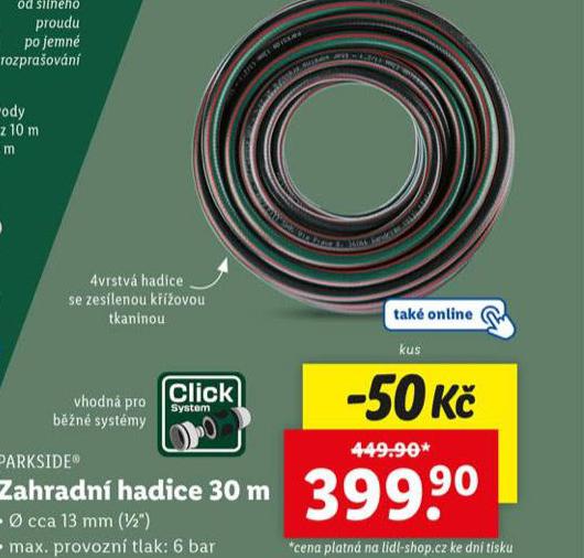 ZAHRADN HADICE 30 M