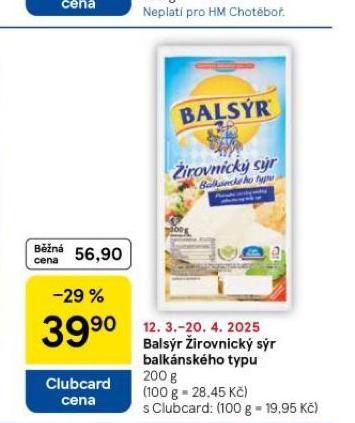 BALSR IROVNICK SR BALKNSKHO TYPU