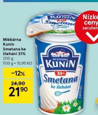 KUNN SMETANA KE LEHN 31%