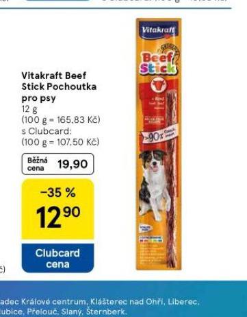 VITAKRAFT BEEF STICK POCHOUTKA PRO PSY