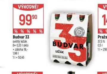 PIVO BUDVAR 33