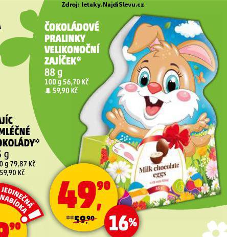 OKOLDOV PRALINKY VELIKONON ZAJEK