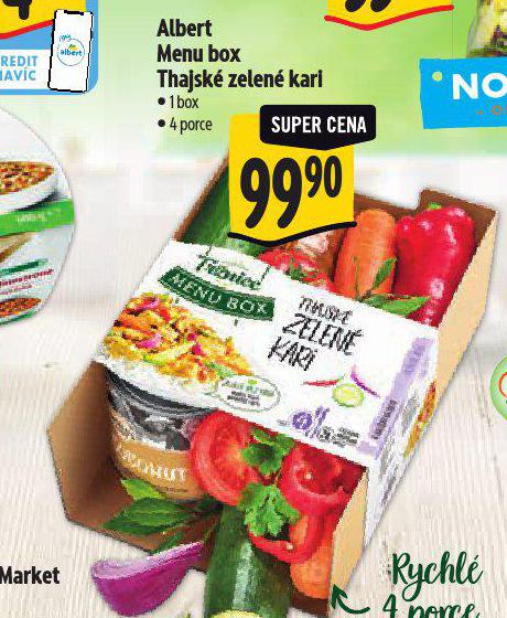 MENU BOX THAJSK ZELEN KARI