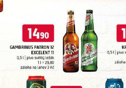 PIVO GAMBRINUS PATRON 12