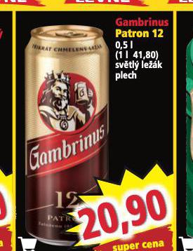 PIVO GAMBRINUS PATRON 12