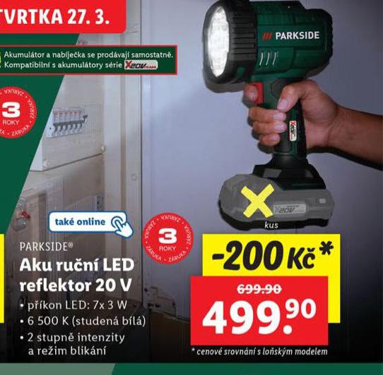 AKU RUN LED REFLEKTOR 20 V