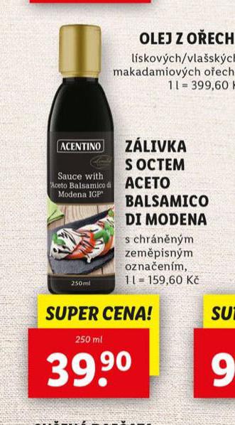 ZLIVKA S OCTEM BALSAMICO DI ODENA