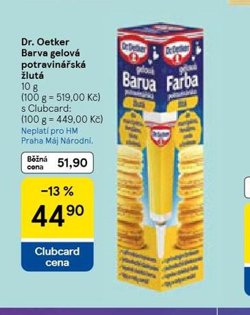 DR. OETKER BARVA GELOV POTRAVINSK LUT